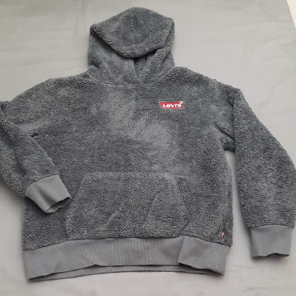 Levi's Charcoal Sherpa Hoodie - Size L